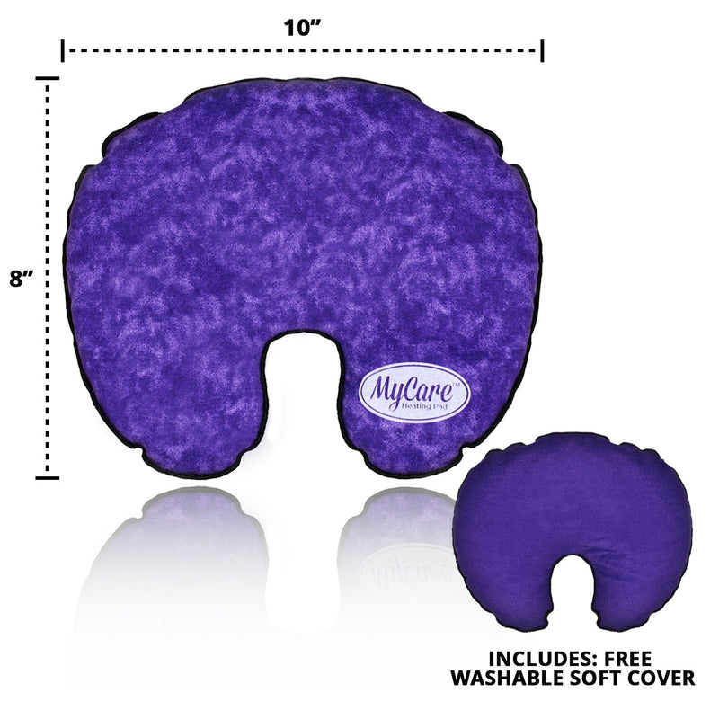 [Australia - AusPower] - MyCare Face Mask (with Washable Cover) Hot Cold Compress Therapy, Natural Reusable Relief for Migraine, Tension, Stress, Sinus, Headache and Relaxation (Purple) Purple 