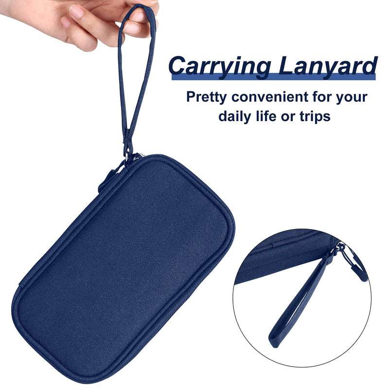 [Australia - AusPower] - Medium Travel Eletronic Organizer, Bevegekos Carrying Case Bag for Electronics and Accessories (Medium, Navy Blue) Medium 