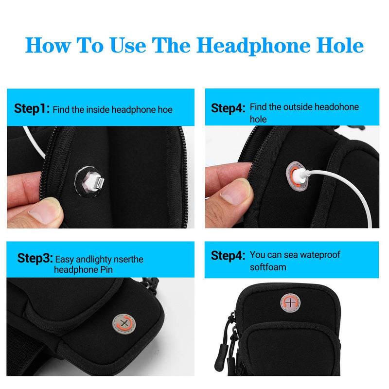 [Australia - AusPower] - Phone Arm Bag iPhone Pouch iPhone Arm Case Cell Phone Armband Case for iPhone 11, 11 Pro, 11 Pro Max, X, Xs, Xs Max, Xr, 8, 7, 6, Plus Sizes, Galaxy S10, S9, S8, S7, Plus Sizes and More. 