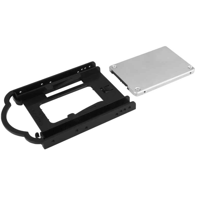 [Australia - AusPower] - StarTech.com 2.5" HDD / SDD Mounting Bracket for 3.5" Drive Bay - Tool-less Installation - 2.5 Inch SSD HDD Adapter Bracket (BRACKET125PT), Black Standard Packaging 