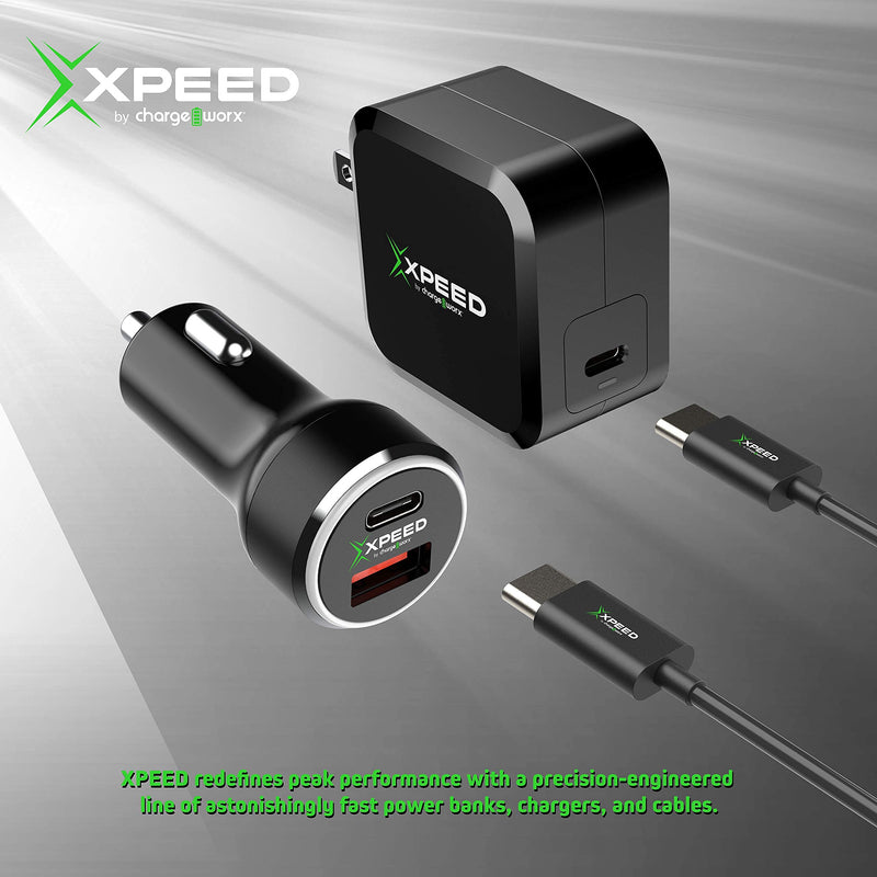 [Australia - AusPower] - USB C 36W 2 Port Wall Charger Xpeed by Chargeworx, PD 3.0, Type C, Fast Charging, Power Delivery, Foldable Adapter Compatible with iPhone 11, Pro, Max, iPad, Google Pixel, Samsung Galaxy S10/Note10/9 