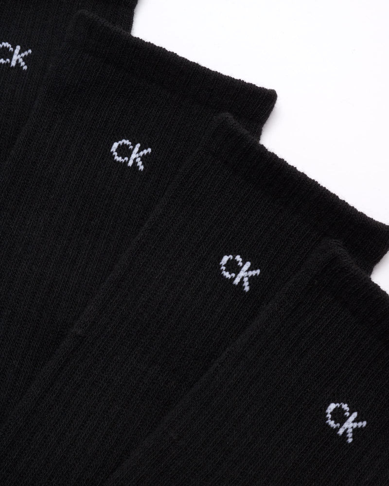 [Australia - AusPower] - Calvin Klein Men's Athletic Socks - Cushion Crew Socks (5 Pack) Black 6-12.5 