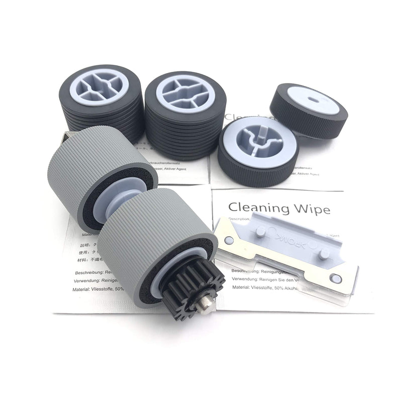 [Australia - AusPower] - OKLILI PA03450-K011 PA03450-K012 PA03450-K013 PA03450-K014 Pick Roller Set Separator Roller Set Brake Roller Separation Pad Compatible with Fujitsu fi-5900C fi-5950 fi-5900 Scanner 