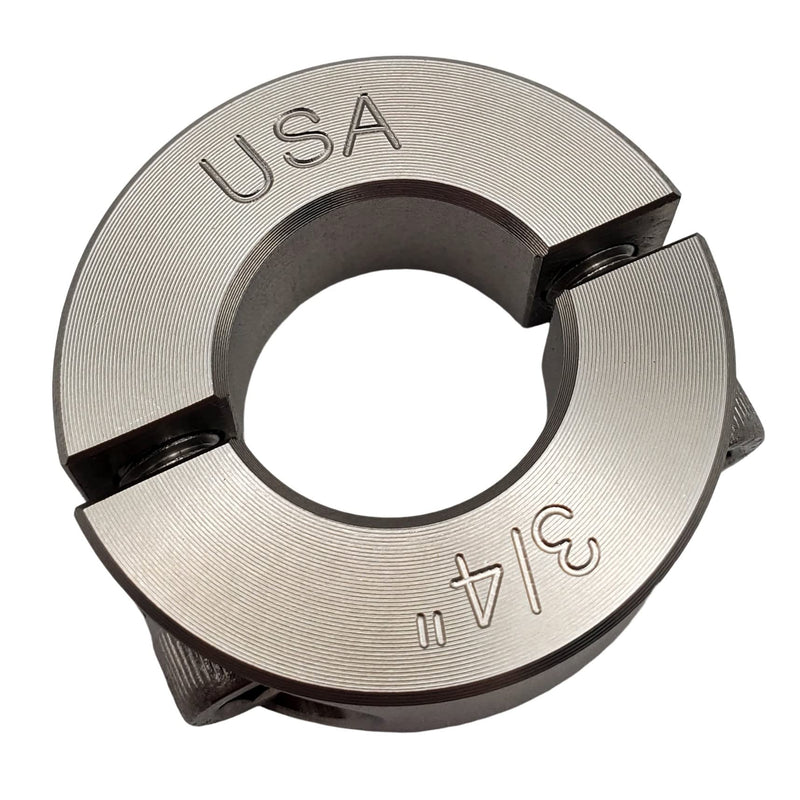 [Australia - AusPower] - Coastal Shaft Collars - 0.75" Bore Diameter - Clamping Two Piece Shaft Collar - 303 Stainless Steel (2 Pack) 2 
