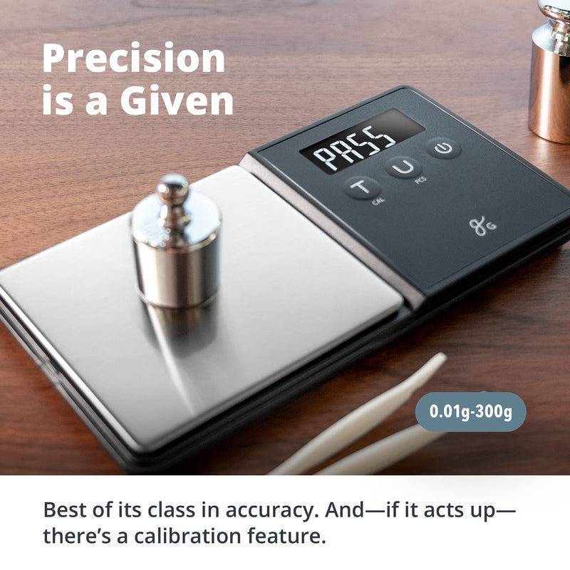[Australia - AusPower] - Greater Goods Precision Pocket Scale - 300 x 0.01 Gram Resolution | Lab Analytical Scale, Gram Scale, Medicine Scale, Letter Scale | Perfect for Small, Precise Things 300g x 0.01g 