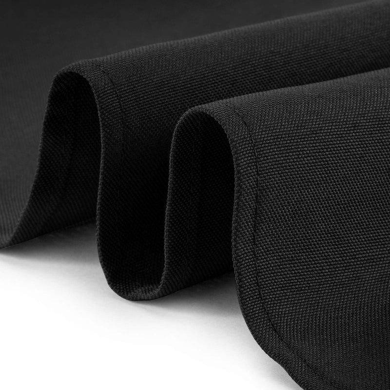[Australia - AusPower] - Lann's Linens - 4' Premium Fitted Tablecloth for 48" x 24" Rectangular Table - Wedding/Banquet/Trade Show - Polyester Cloth Fabric Cover - Black 24 x 48 inches 