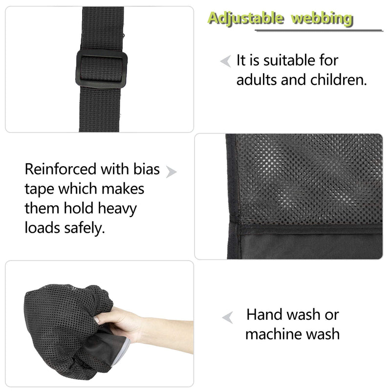 [Australia - AusPower] - BeeGreen Swim Bag Mesh Swimming Bag Foldable for Swimmer Pool Net Bag for Gear Beach Gym Black 