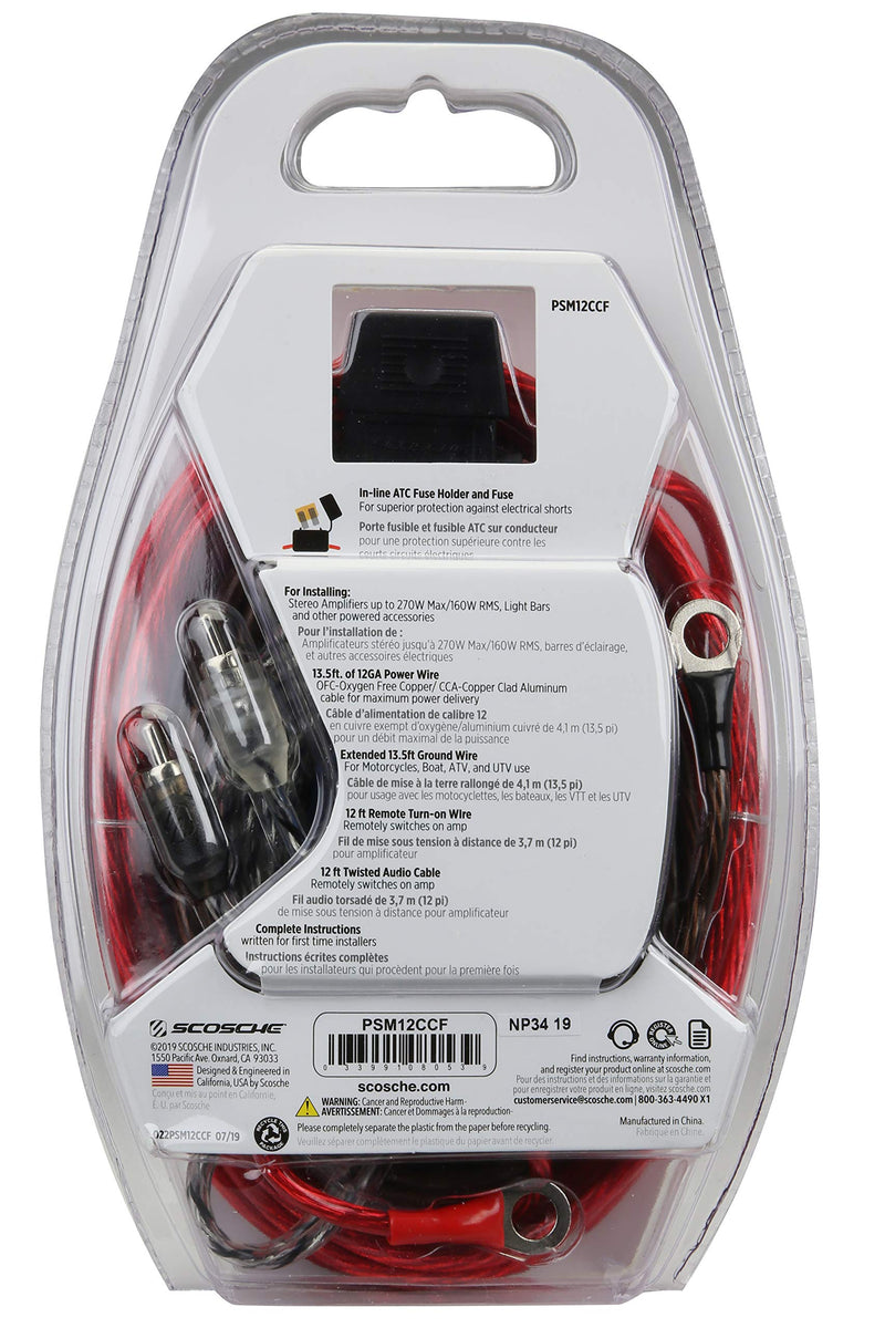 [Australia - AusPower] - SCOSCHE PSM12CCF Amplifier or Accessory Wiring Kit, Power Sport Amp Kit 