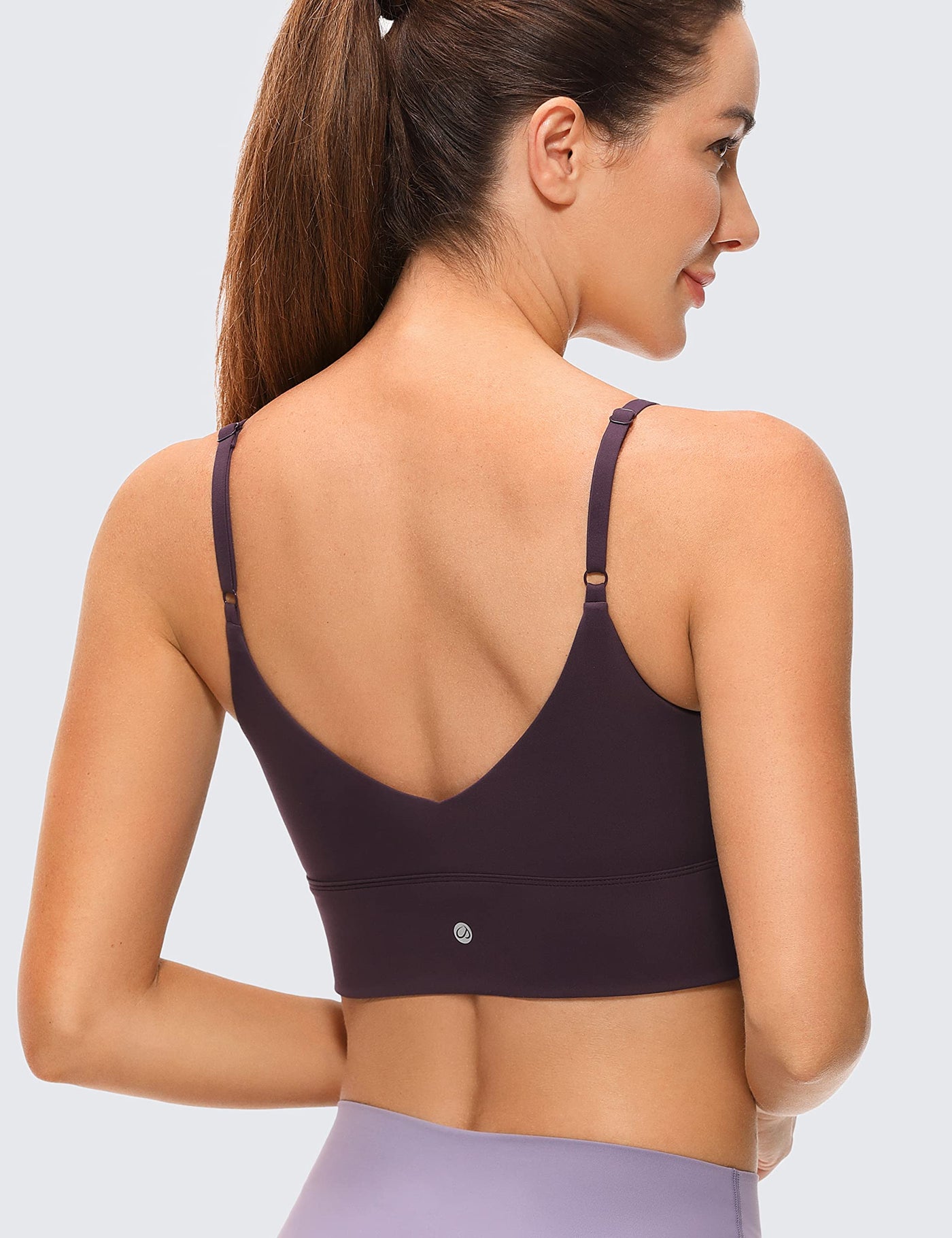 CRZ YOGA Strappy Padded Sports Bra for Women Activewear Medium Support Workout  Yoga Bra Tops