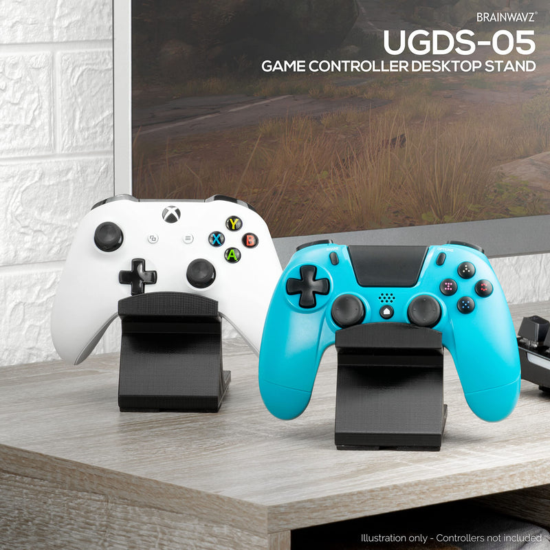 [Australia - AusPower] - Game Controller Desktop Holder Stand (2 Pack) - Universal Design for Xbox ONE, PS5, PS4, PC, Steelseries, Steam & More, Reduce Clutter UGDS-05 by Brainwavz 