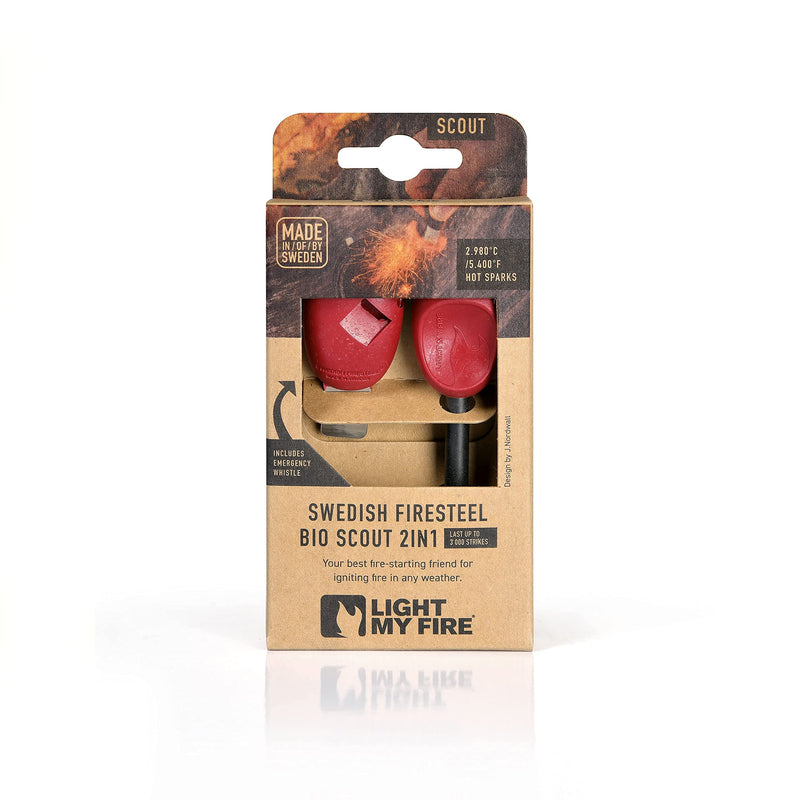 [Australia - AusPower] - Light my Fire Ferro Rod Fire Starter - Flint and Steel Fire Starter Kit - Magnesium Fire Starter 1/4" Diameter - 3000 Strikes - Fire Starter Survival with Emergency Whistle - Fire Steel Ferro Rod Cocoshell 