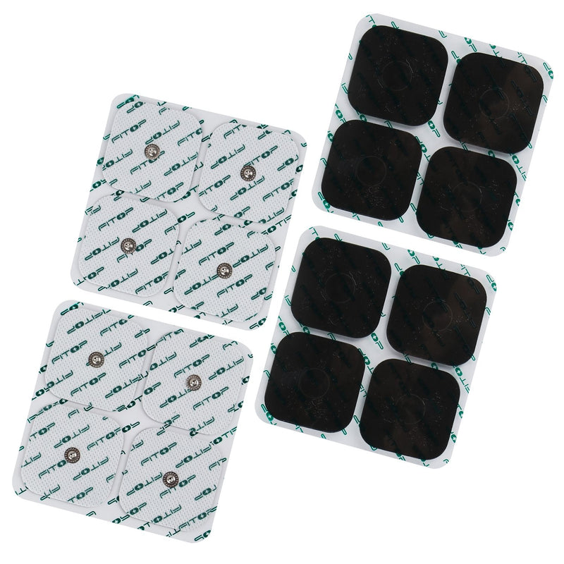 [Australia - AusPower] - FITOP TENS Replacement Pads 20pcs Universal 3.5mm Snap Electrodes Size 2x2 