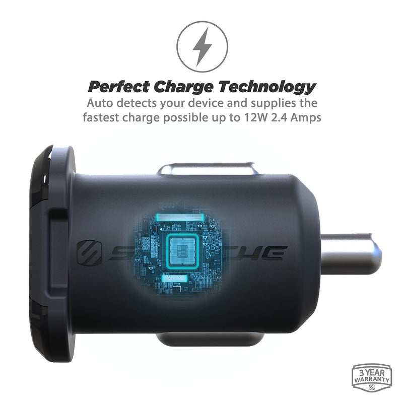 [Australia - AusPower] - SCOSCHE USBC121M ReVolt Universal Mobile Single Port Car Charger, Black 1 Port Black 