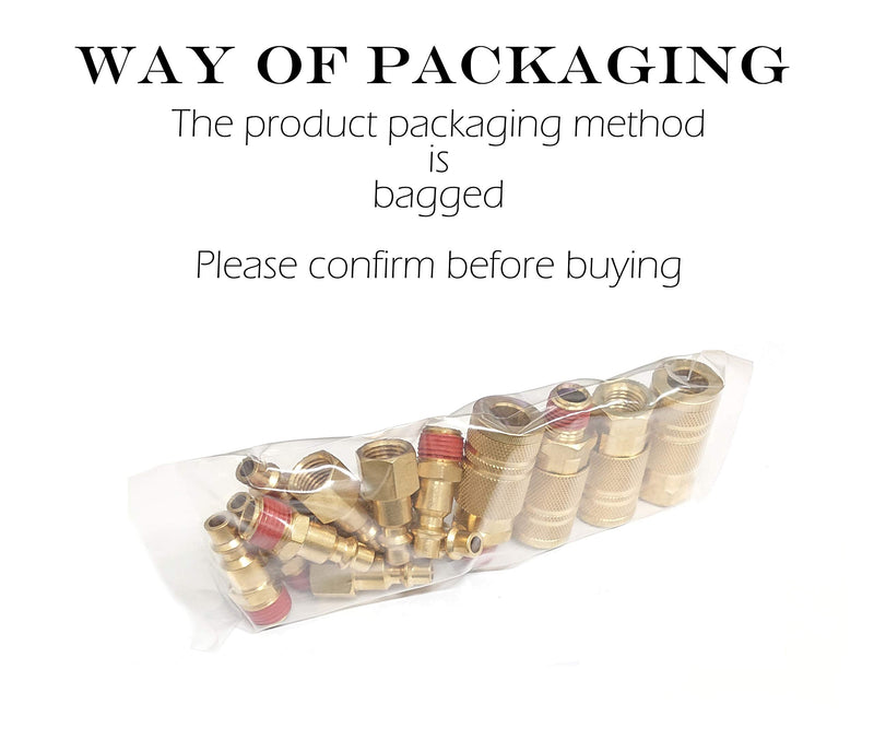 [Australia - AusPower] - T TANYA HARDWARE Coupler and Plug Kit (14 Piece), Industrial Type D, 1/4 in. NPT, Solid Brass Quick Connect Air Hose Fittings Set 14 Piece with sealant 