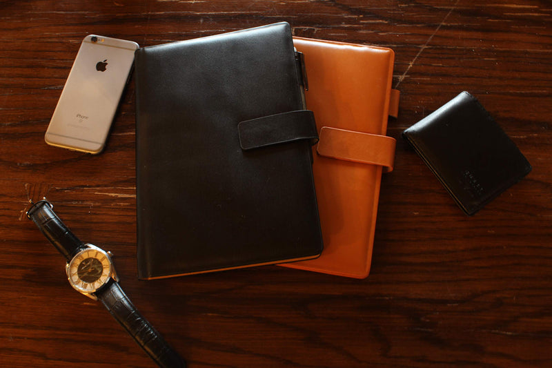 [Australia - AusPower] - Thegreen Hard PU Leather Cover for The Rocketbook Everlast Executive-Letter Size,Black/Dark Brown, Leather Fabric, Pen Loop Holder/Phone Pocket/fits A4-A5,Magnet Strap (Black, Letter Size) Black 