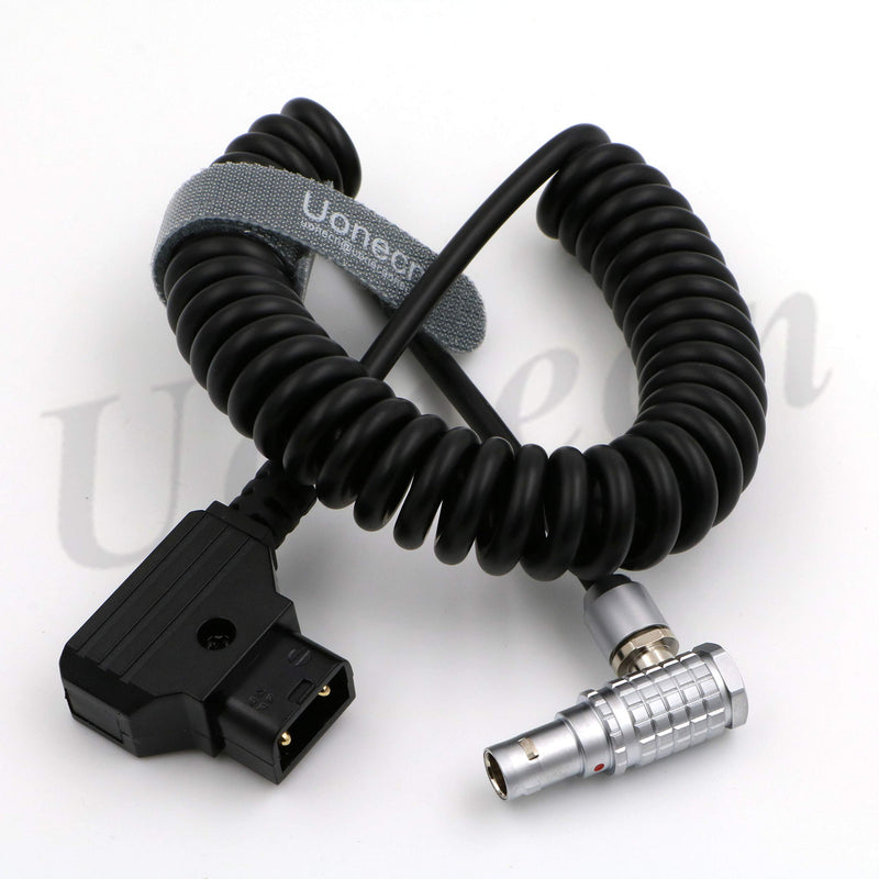 [Australia - AusPower] - Uonecn Teradek Bond Power Cable for ARRI RED Camera Anton Bauer Right Angle 2 Pin Male to D-Tap Spring Cable 12'' Spring cable right angle 2 pin male to Dtap 