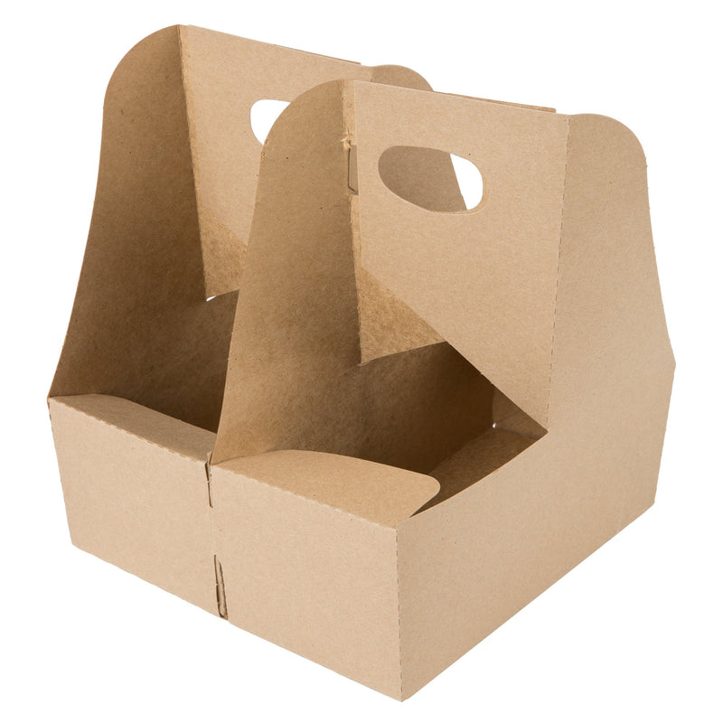 [Australia - AusPower] - 2 Cup Kraft Paperboard Small Drink Carrier With Convenient Handles - Size 7.625" X 3.75" X 8.875" by MT Products (15 Pieces) 