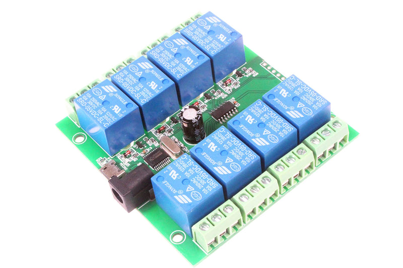 [Australia - AusPower] - NOYITO 8-Channel Micro USB Relay Module USB Smart Control Switch USB Intelligent Control Switch 
