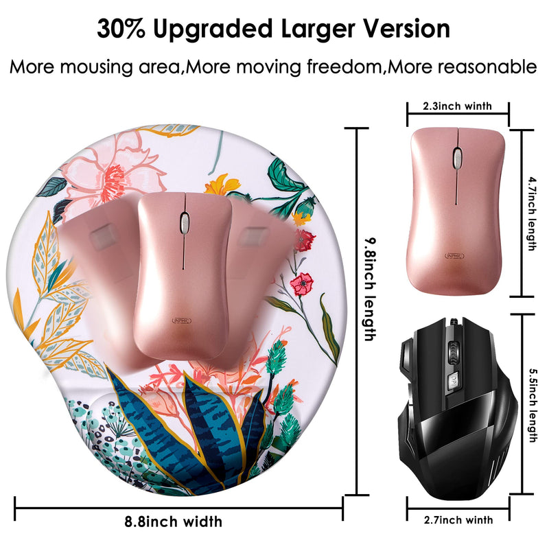 [Australia - AusPower] - HODYXIN Ergonomic Mouse Pad with Wrist Support,Cute Mouse Pad with Wrist Rest,Comfortable Mouse Pad for Home Office Gaming Working Computers Laptop,Pain Relief with Non-Slip PU Base (Creamy White) Creamy White 