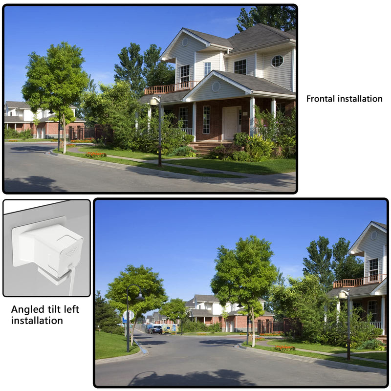 [Australia - AusPower] - Teccle Angled Window Mount Compatible with Wyze Cam V3, 20 Degrees Tilt (Up/Down/Left/Right), Through Window Use Cam v3, Helps You Watch Front Yard and Driveway (Black/Pack of 1) 20° tilt window mount black/Pack of 1 