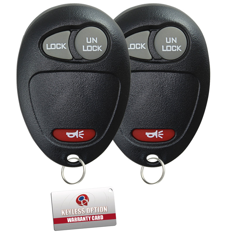 [Australia - AusPower] - KeylessOption Keyless Entry Remote Car Key Fob for Chevy Colorado GMC Canyon Hummer H3 L2C0007T (Pack of 2) black 