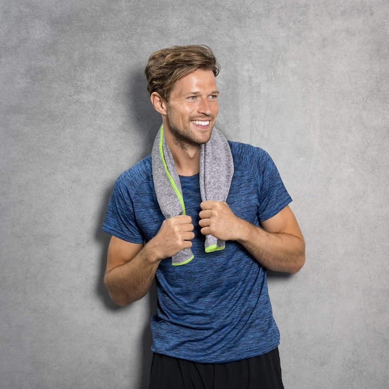 [Australia - AusPower] - Acteon Microfiber Gym Towels - Quick Dry Workout Towel - Fights Odors - Compact Sports Towel for Workout, Travel, Camping - Ultra Lightweight Sweat Towel - 5-Pack Heather Gray - 30"x16" 