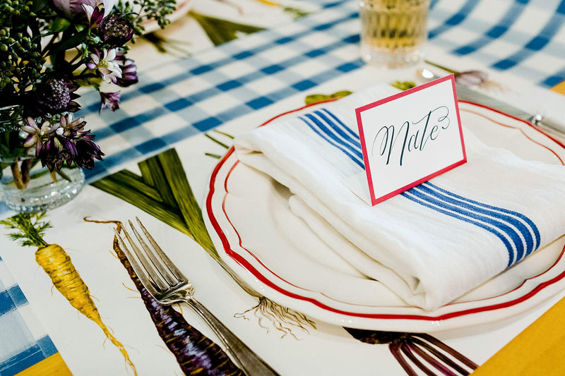 [Australia - AusPower] - Hester & Cook Paper Placemat, Pad of 24 - Natural Farmer's Market Multicolor 