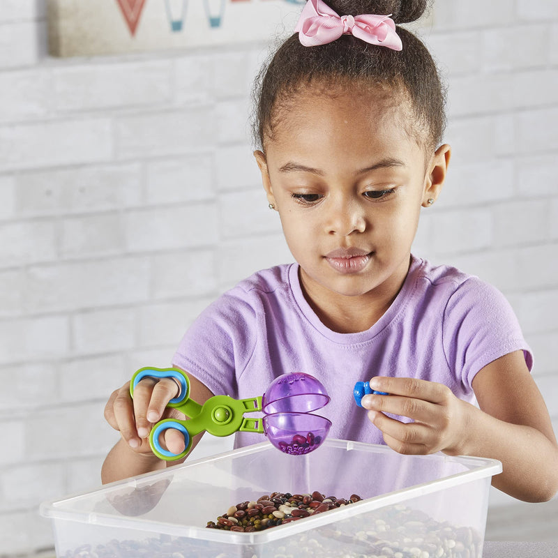 [Australia - AusPower] - Learning Resources Handy Scoopers - 4 Pieces, Ages 3+ Toddler Learning Toys, Fine Motor and Sensory Toys, Sand Box Toys for Toddlers, Kid Tweezers standart 