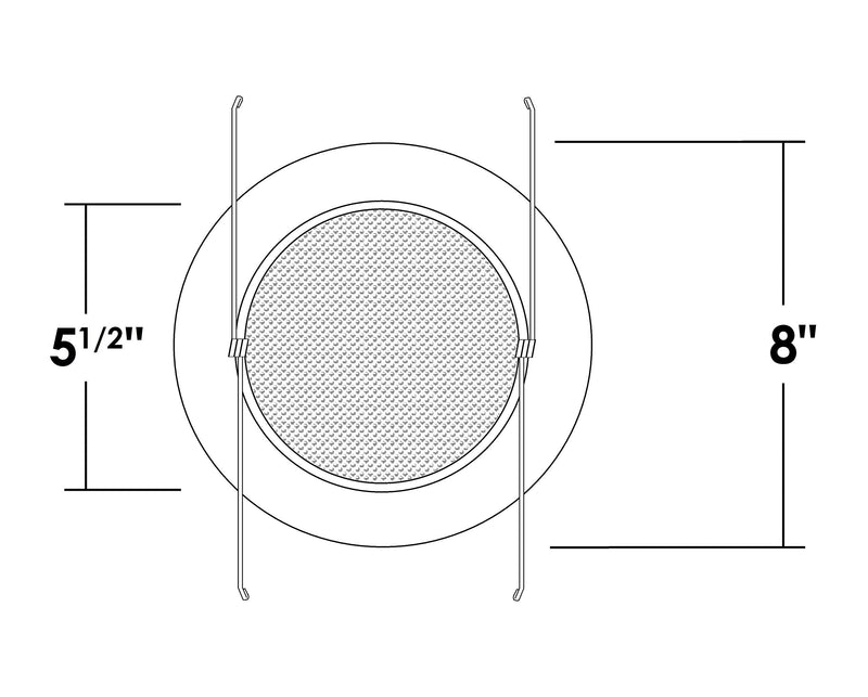 [Australia - AusPower] - NICOR Lighting 6 inch White Recessed Shower Trim with Albalite Lens (17505) 