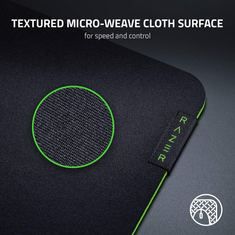 [Australia - AusPower] - Razer Gigantus v2 Cloth Gaming Mouse Pad (Medium): Thick, High-Density Foam - Non-Slip Base - Classic Black Medium Mat 