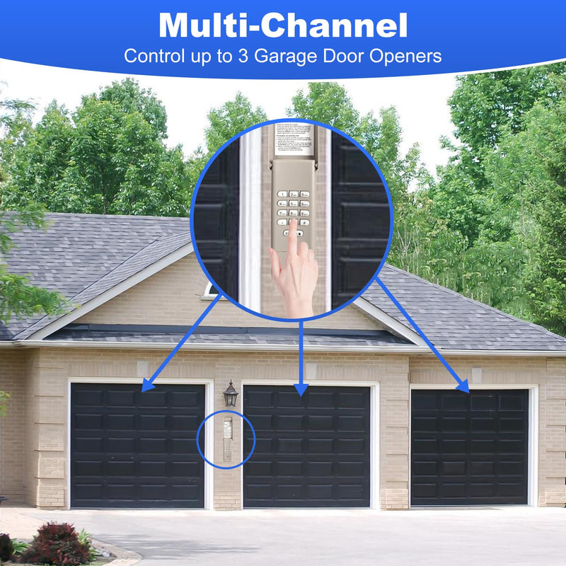 [Australia - AusPower] - G940EV-P2 Garage Door Keypad, Compatible with Chamberlain/liftmaster/Craftsman Garage Door Openers with Red, Yellow, Purple, Green Learn Button, Wireless Keyless Keypad 