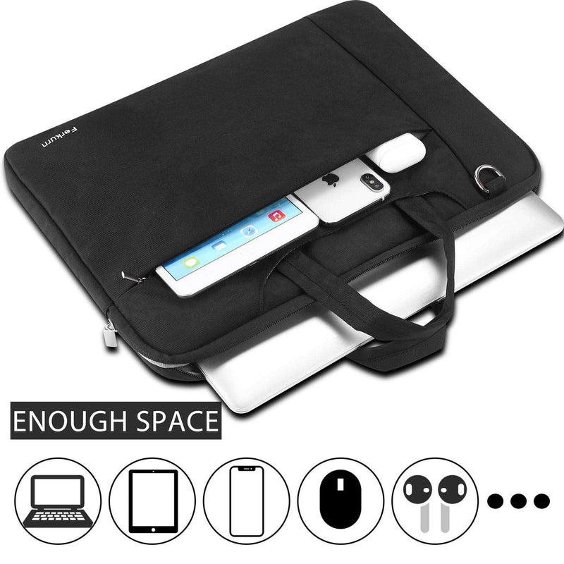 [Australia - AusPower] - Ferkurn Laptop Bag Sleeve Carrying Case Compatible with 17 17.3 Inch Computer/Notebook/MacBook Pro 17"/ Asus/ThinkPad/Samsung/Envy,Protective Computer Shoulder Waterproof Bag with Handle, Black 17 inch 