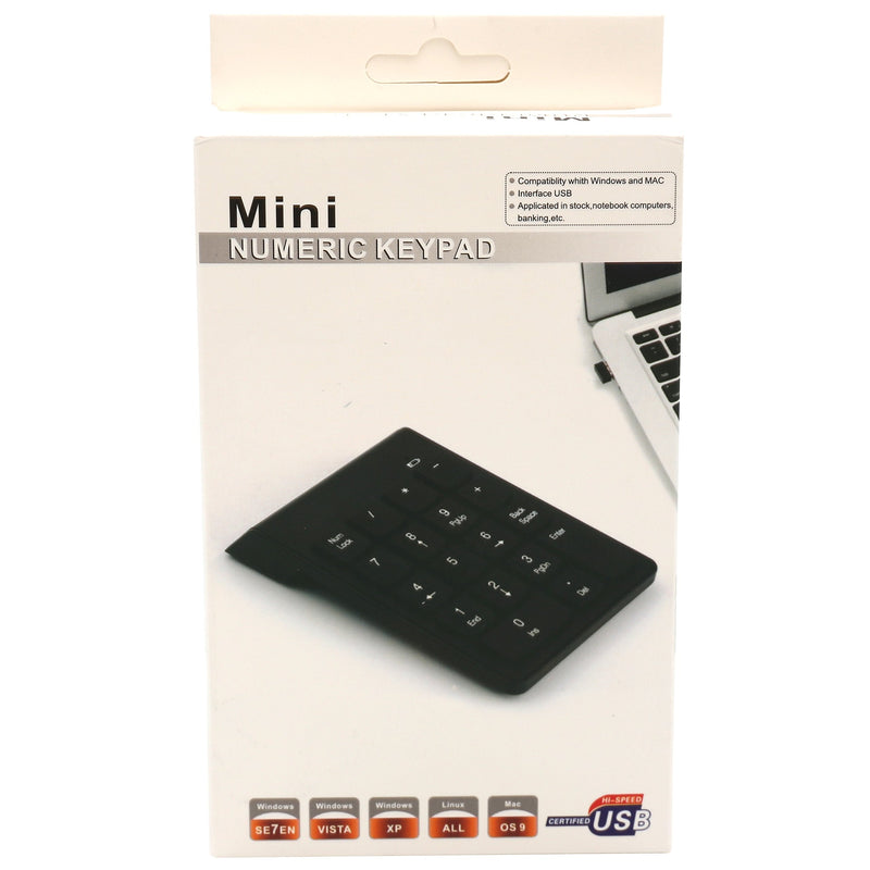 [Australia - AusPower] - Connectland USB Numeric Keypad, USB 18 Key Number Numeric Keypad Keyboard for Laptop/Notebook PC Computer, Black (CL-USB-NUMSPC) 