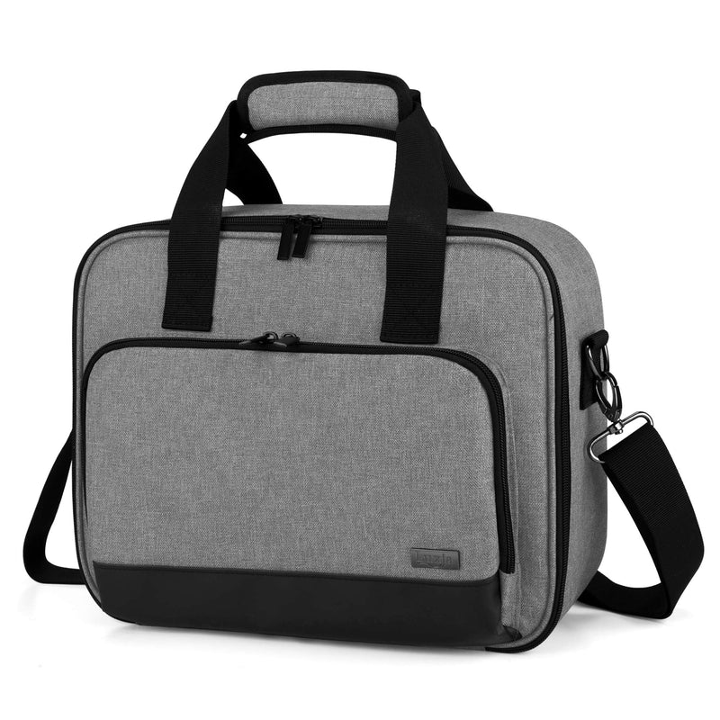 [Australia - AusPower] - Luxja Projector Case, Projector Bag with Accessories Storage Pockets (Compatible with Most Major Projectors), Medium(13.75 x 10.5 x 4.5 Inches), Gray 