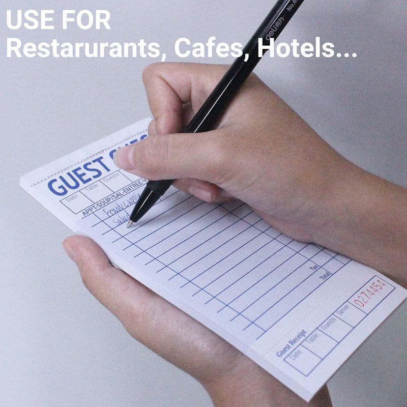 [Australia - AusPower] - suituts 12 Pack Guest Check Board,Thicker Paper Waiter Pads with 15 Lines，Waitress Order Pad for Restaurant，50 Sheets Per Server Pads Total 600 Guest Checks，Extra 3 Clips 