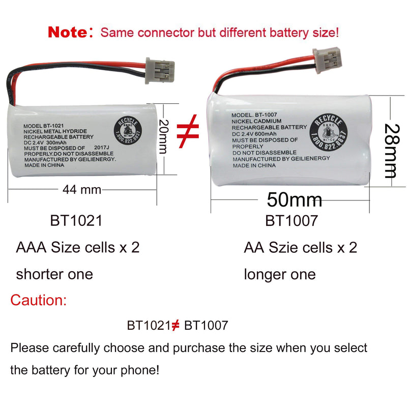 [Australia - AusPower] - 3 Pack BT-1007 Cordless Phone Battery Compatible for Uniden BT1007 BT904 BT-904 BT1015 BT-1015 with 2 Pack 3.6V 800mAh BT446 BT-446 BBTY0503001 BT-1004 BT-1005 