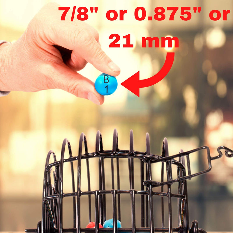 [Australia - AusPower] - MR CHIPS Easy Read 7/8" Bingo Balls with Fade and Scratch Resistant Large Numbers and Large Letters That Will Never Rub Off 