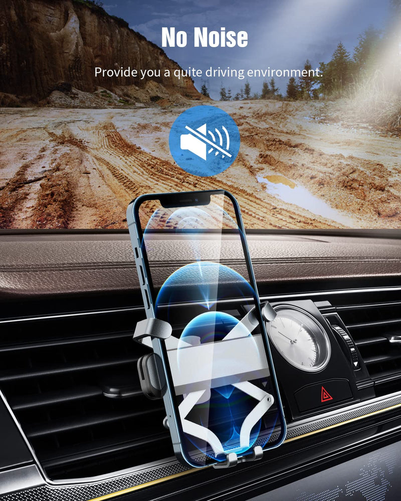 [Australia - AusPower] - Seesii Car Phone Holder Mount, Upgraded Gravity Phone Holder for Car Vent with Upgraded Hook Clip Auto Lock Hands Free Air Vent Cell Phone Car Mount Compatible with 4-7 inch Smartphone iPhone 