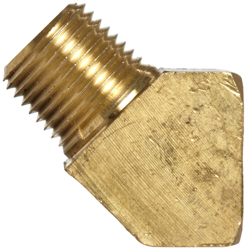 [Australia - AusPower] - Anderson Metals - 06124-08 Brass Pipe Fitting, 45 Degree Barstock Street Elbow, 1/2" Female Pipe x 1/2" Male Pipe 1/2" x 1/2" 