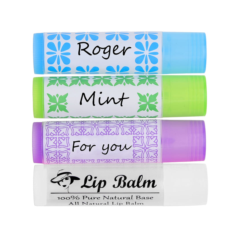 [Australia - AusPower] - Labels for Lip Balm Tubes/Value Pack of 400 Stickers (or Other Purposes) - 200 Writable Stickers and 200 Printed Stickers - Self Adhesive Easy Peel - Fineliner Pen Included for Label Writing 400 pieces B Multicolor 