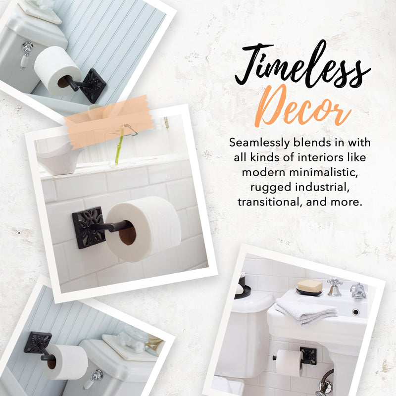[Australia - AusPower] - Autumn Alley Black Toilet Paper Holder - Modern Black Toilet Paper Holder Wall Mount, Toilet Paper Roll Holder for Bathroom Rustproof Modern Unique Style 