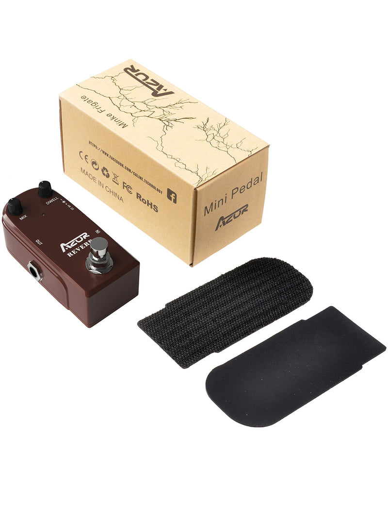 [Australia - AusPower] - AZOR AP311 Spring Reverb Guitar Effect Pedal with True Bypass Aluminium alloy case Brown Reveb 