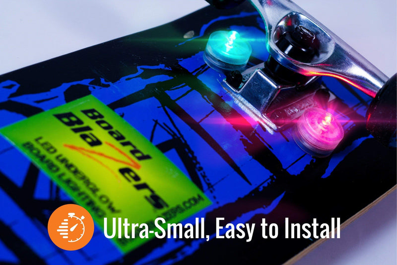 [Australia - AusPower] - Board Blazers LED Skateboard Lights Underglow - Ideal Skateboard Gift & Skateboard Accessory. Perfect LED Longboard Light or Scooter Light Great Stocking Stuffer for Kids Blazing Blue 