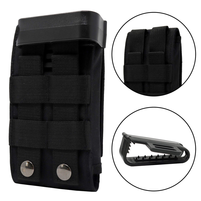 [Australia - AusPower] - Clakit Smartphone Strap Pack - Backpack Shoulder Strap Pocket - Backpack Attachment for Hikers, Travelers, Students, and Commuters Black L - 6.5" x 3.75" x .5" 