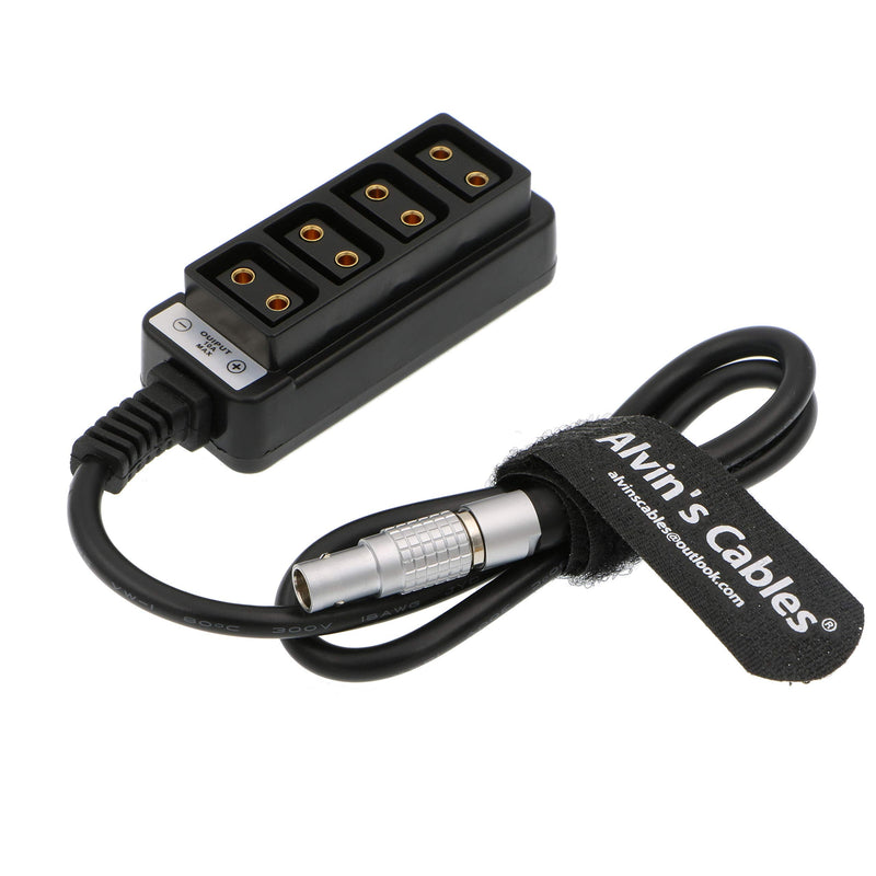 [Australia - AusPower] - Alvin's Cables 2 Pin Male to 4 D Tap Female Splitter Cable for ARRI RED DSMC2 Jetpack RTmotion Sidekick Straight 2 pin 