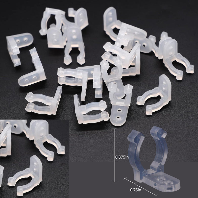 [Australia - AusPower] - TiTiToo Neon Led Rope Clips, Screws for led Rope Lights (50pcs) 50pcs 