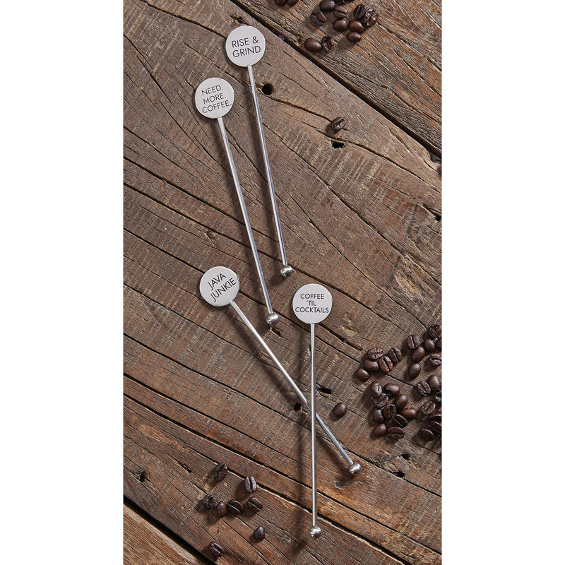 [Australia - AusPower] - Creative Brands SIPS Drinkware Stainless Steel Drink Stirrers, 5-Inches, Coffee 