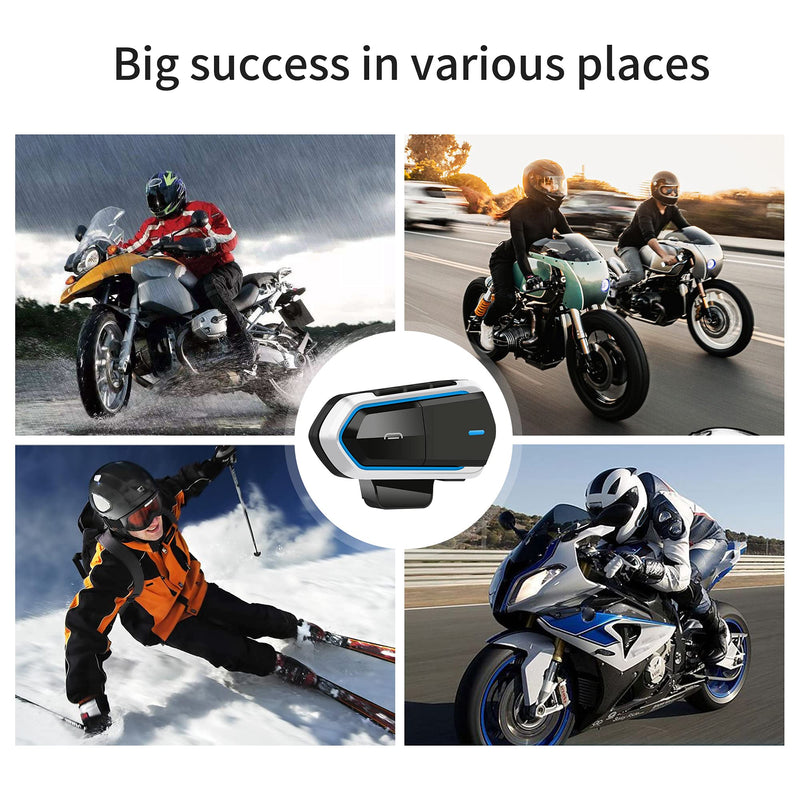[Australia - AusPower] - Motorcycle Wireless Headset,Type-c Port Headset FM Radio/Handsfree Automatic Answer/Accounce Incoming Phone Number/HD Stereo Music Black2 