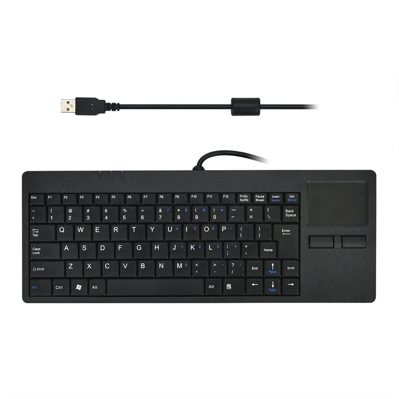 [Australia - AusPower] - MCSaite Wired Silm Keyboard with Touchpad - Portable Scissors Foot Structure - USB Port with 1 Hubs Fit with Professional or Industrial Use for Computer Laptop Mac Notebook 