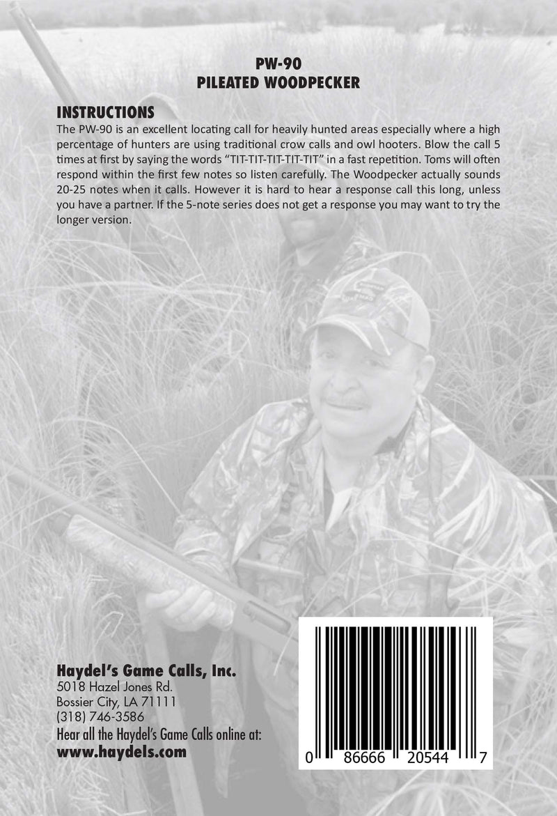 [Australia - AusPower] - Haydel's Game Calls Inc. PW-90 Pileated Woodpecker Call, Turkey Locator Call 